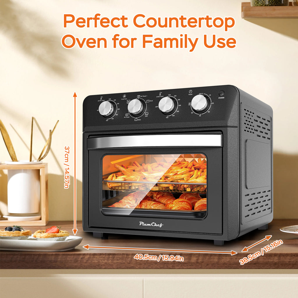 6-in-1 Family-Size Air Fryer Toaster Oven | 26L Countertop Convection Oven with Drop-Down Door – Bake, Roast & Grill (1600W)