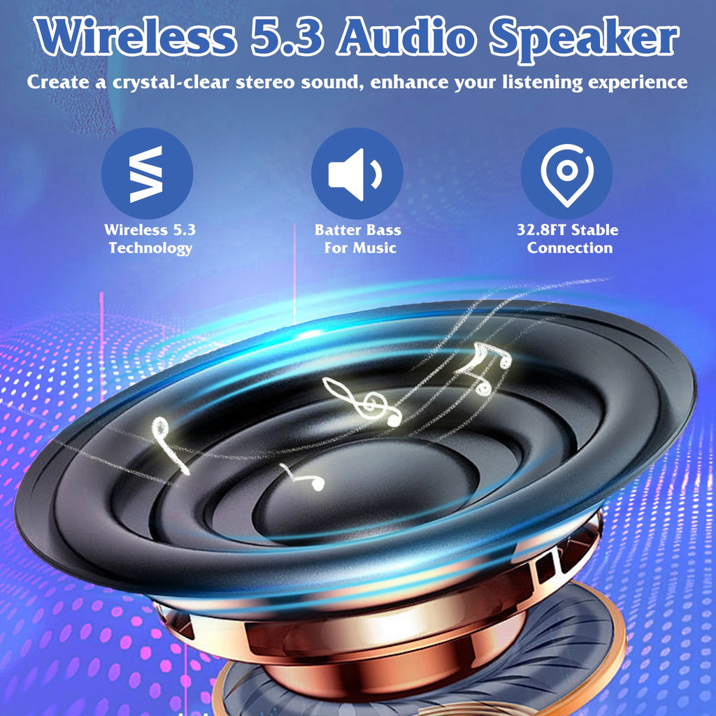 4-in-1 Multimedia Station: Foldable 360° Rotating Phone Stand with Integrated Bluetooth Speaker and 5000mAh Power Bank