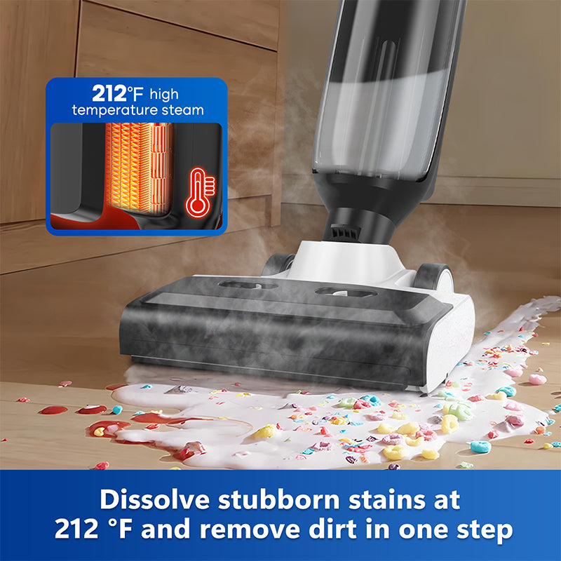 4-in-1 Steam Vacuum & Mop: High-Temp Deep Cleaning for All Floors