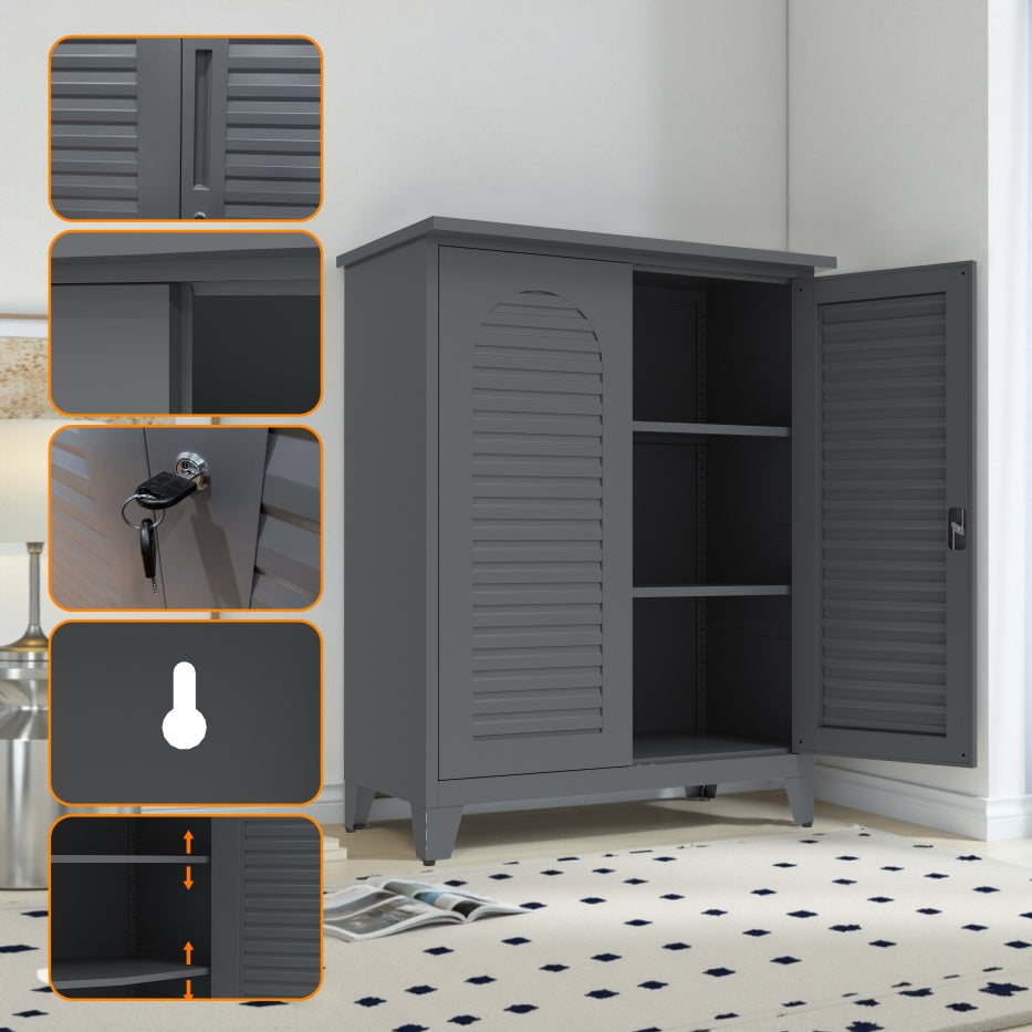 "Premium 47'' Industrial Metal Storage Cabinet".