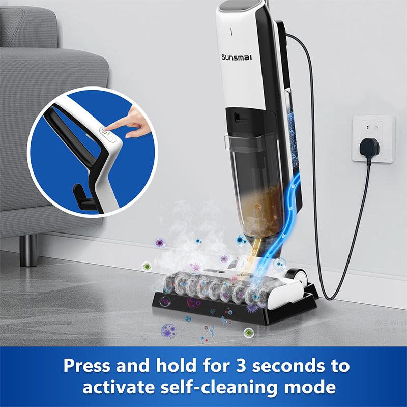 4-in-1 Steam Vacuum & Mop: High-Temp Deep Cleaning for All Floors