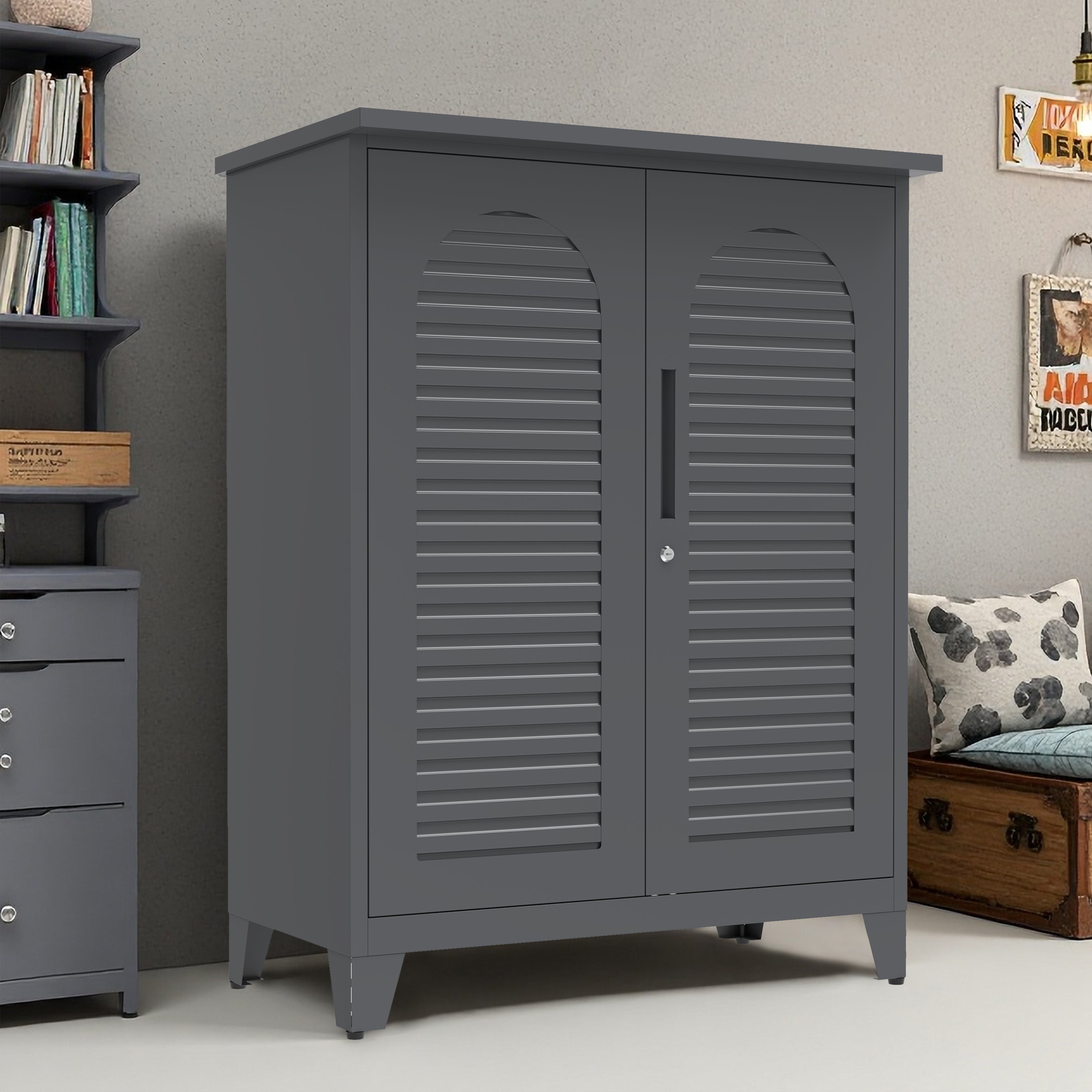 "Premium 47'' Industrial Metal Storage Cabinet".