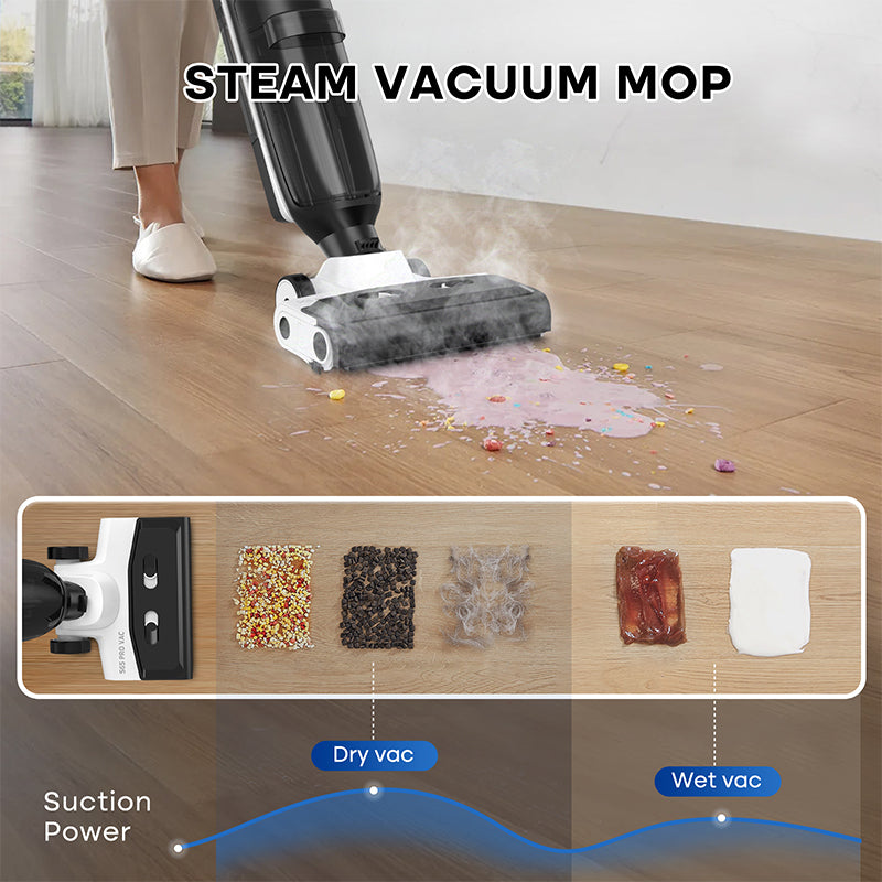 4-in-1 Steam Vacuum & Mop: High-Temp Deep Cleaning for All Floors