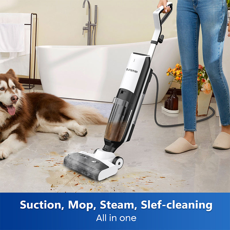 4-in-1 Steam Vacuum & Mop: High-Temp Deep Cleaning for All Floors