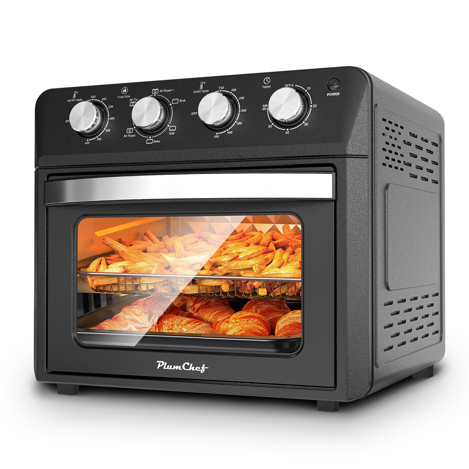 6-in-1 Family-Size Air Fryer Toaster Oven | 26L Countertop Convection Oven with Drop-Down Door – Bake, Roast & Grill (1600W)